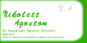 nikolett agoston business card